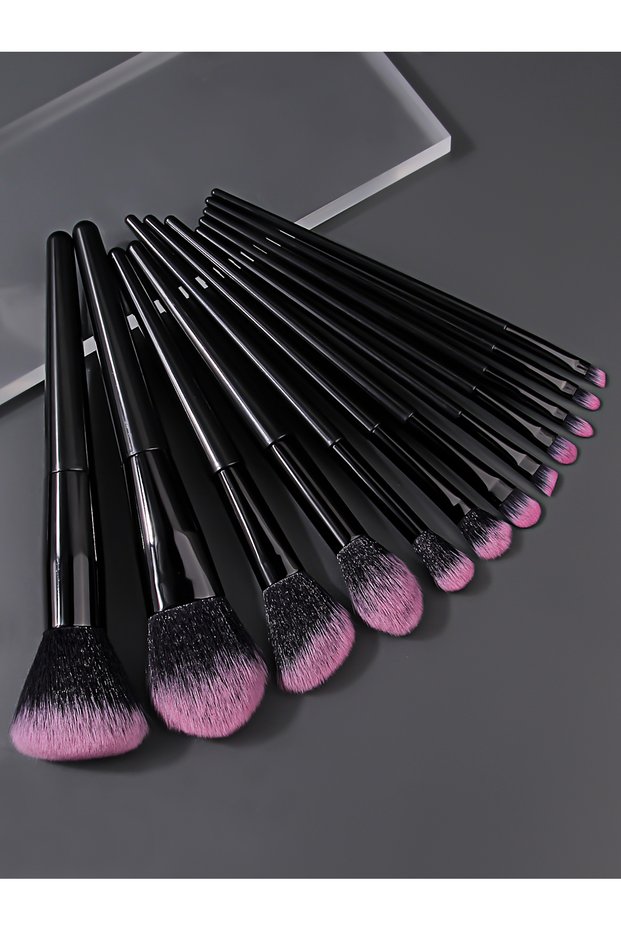 12PCS Hot-Selling 12/16PC Multi-Purpose Makeup Brush Set Featuring Ultra-Soft Makeup Powder Pads and