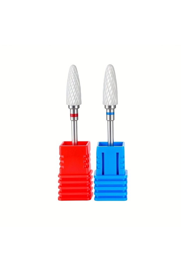 F AND M -2PCS 2Pcs Or 4Pcs Ceramic Nail Drill Bits 3/32 Inch Handle for Acrylic Gel Nails Pedicure M