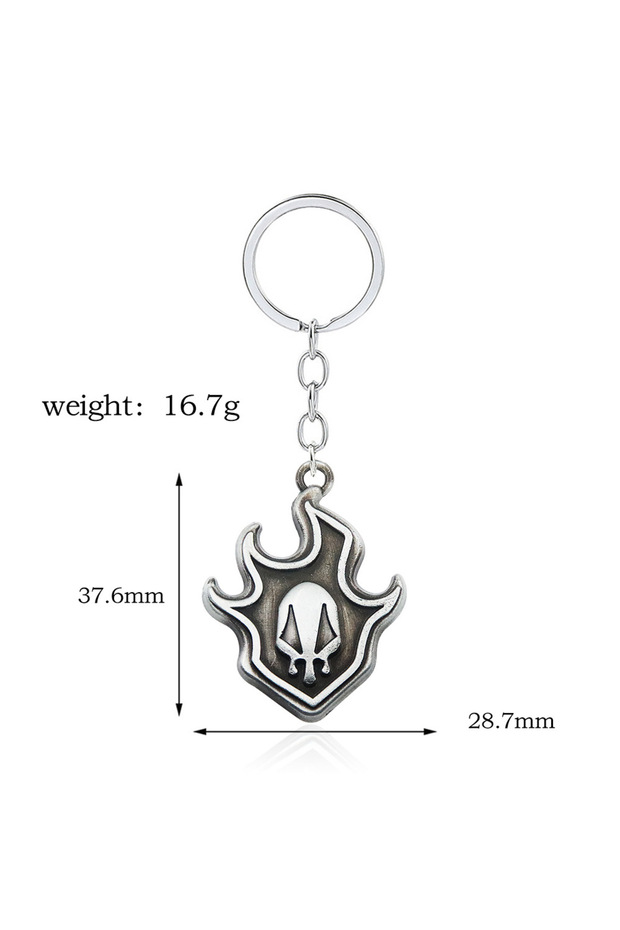 K00653 Anime Bleach Keychain Cosplay Props Kurosaki Ichigo Pendant Necklace For Women Men Backpack C