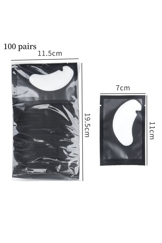 Black 100 50/100 Pairs Eyelash Extension Patches Hydrogel Eye Pad U Shaped Lash Lifting Gel Paper St