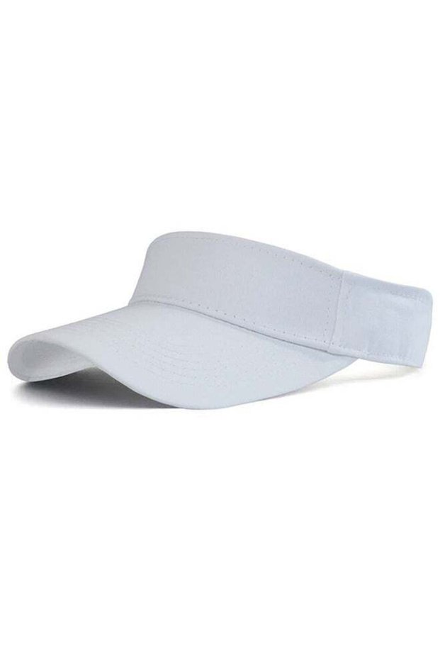 Simple sun protection empty top hat, White