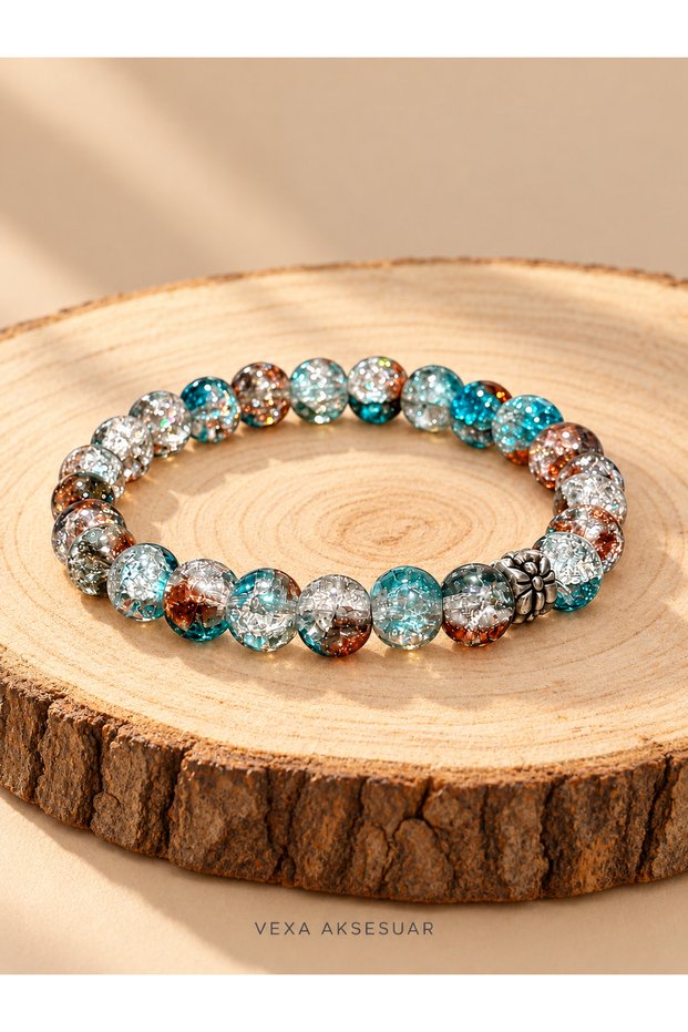 Flexible Foam Glass Beaded Unisex Bracelet – Single Bracelet with 8mm Color Options