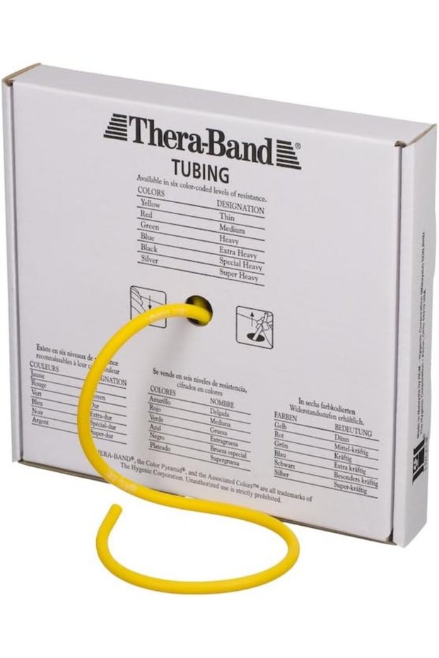 TheraBnad Professional Latex Resistance Tubes, 25 Foot Box of Tubing for Core and Full Body Workouts, Resistance Exercise for Physical Therapy, Lower Body Pilates, & Home Workouts, Various Resistances