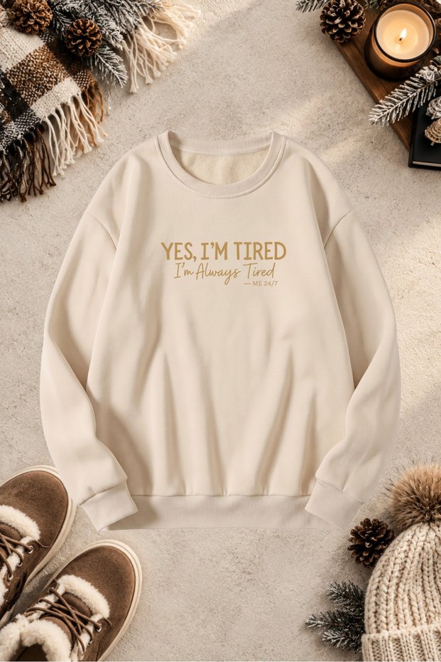 Unisex Printed Crew Neck Sweatshirt