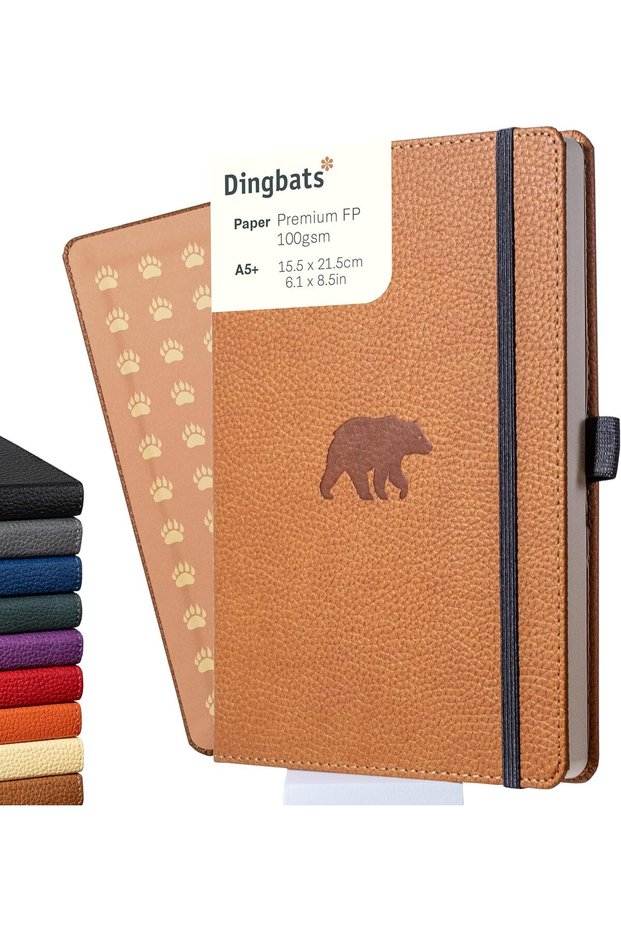 Dingbats* Wildlife A5 Brown Bear Notebook - Dotted
