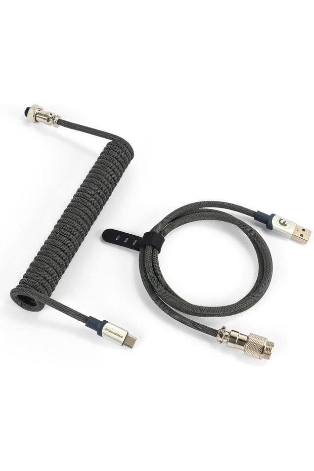 كابل USB C ملفوف C01PRO للوحة المفاتيح الميكانيكية للألعاب