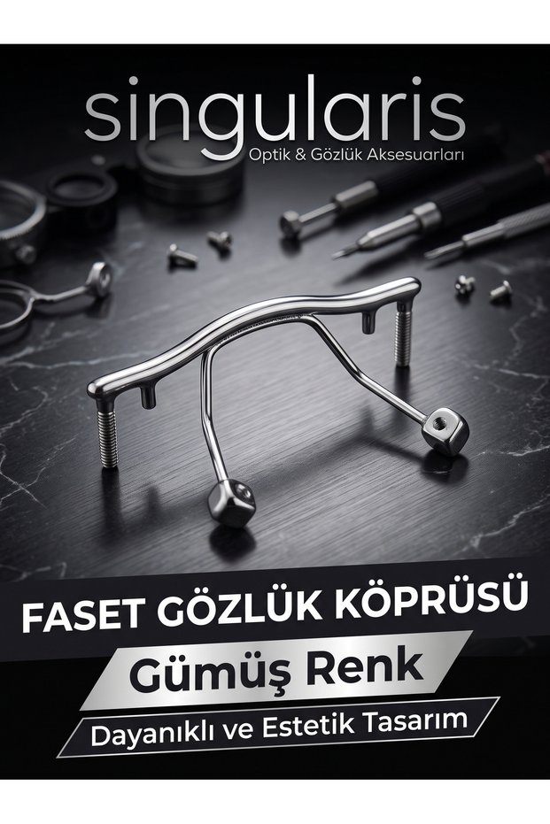 Faset Eyeglass Bridge - Replacement Metal Middle Bridge for Rimless Glasses