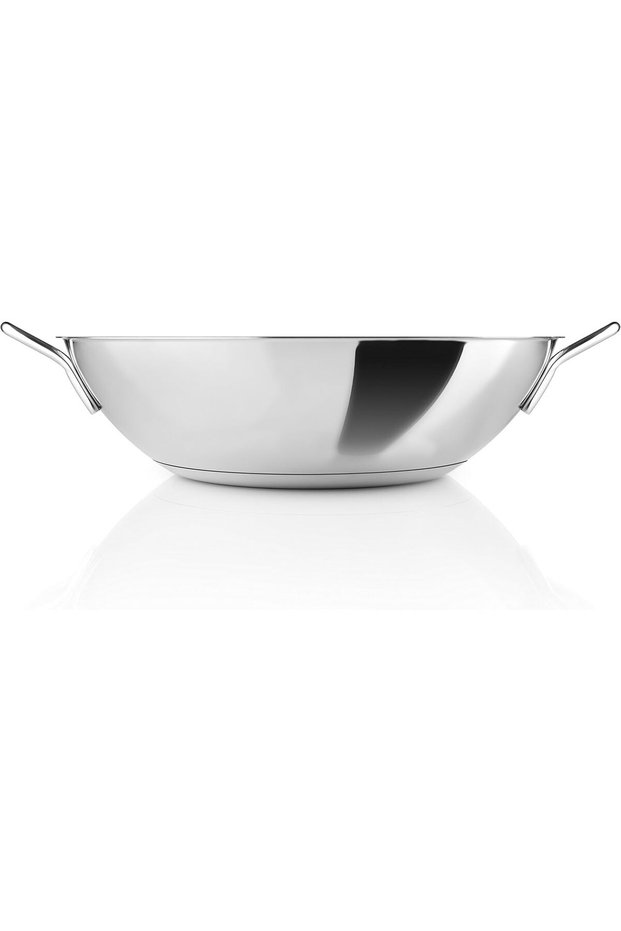 24 cm Stainless Steel Sauté Pot – High-Sided Multi-Purpose Pan, Durable & Even Heat Distribution, Dishwasher Safe, Induction Compatible (Stainless steel wok - 5 l)