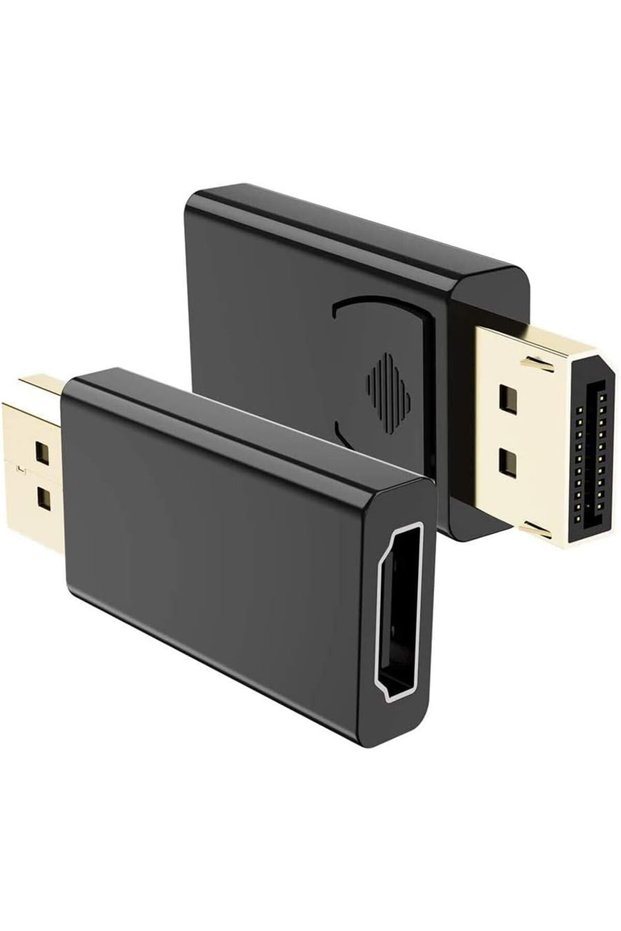 محول DisplayPort إلى HDMI بدقة 1080 بكسل أحادي الاتجاه باللون الأسود