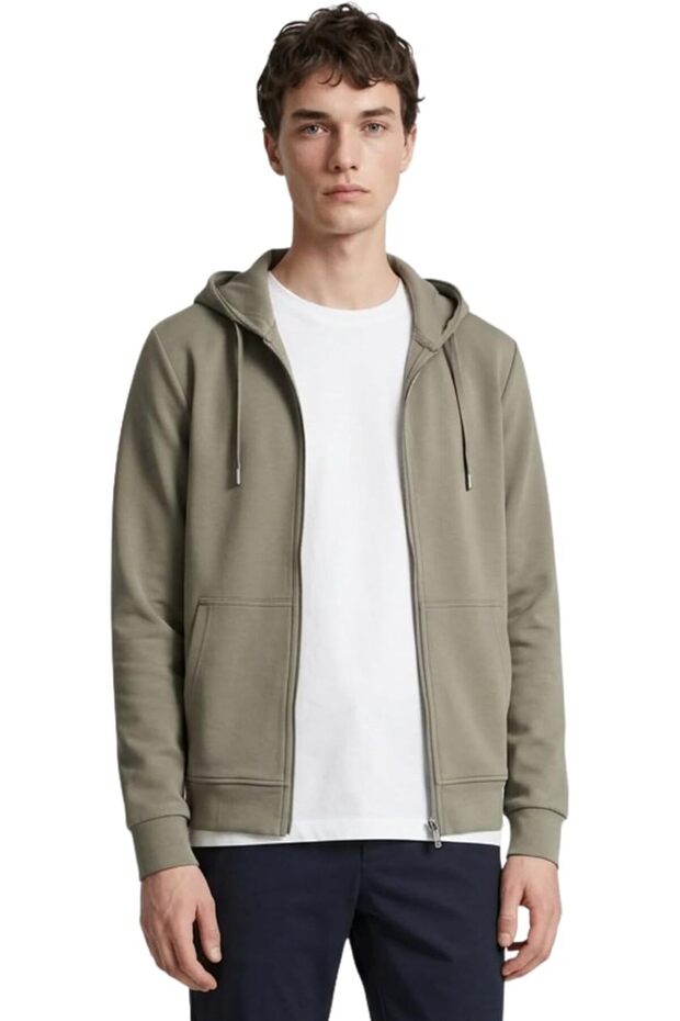 Men's Doubleface Hooded Zipper Sweatshirt Axis