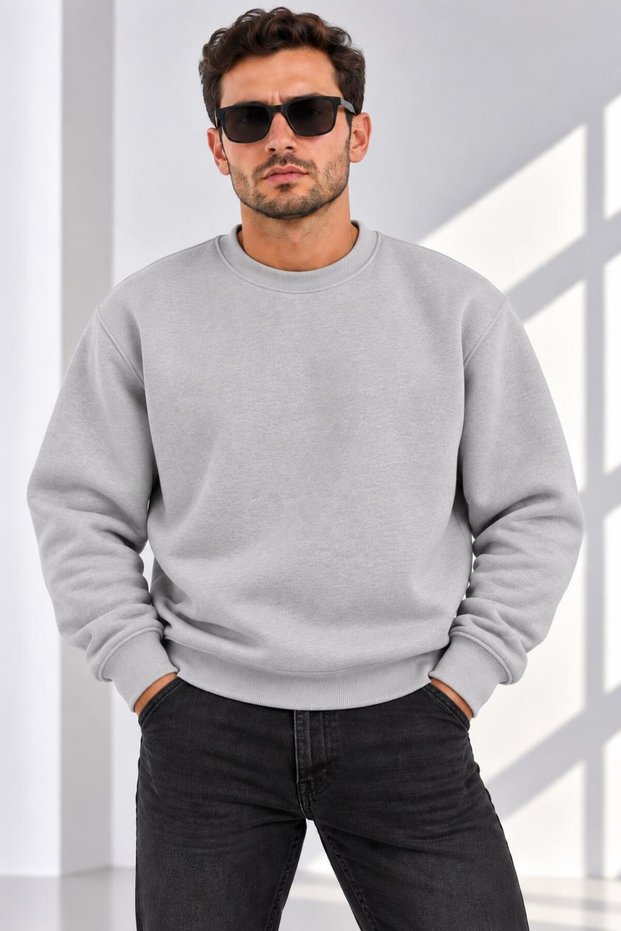 Men's Premium Quality 3 Thread Cotton Crew Neck Sweatshirt