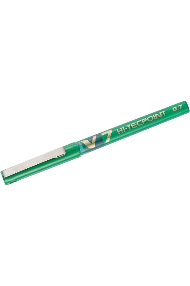 قلم حبر جاف V7 Hi-Tecpoint، رأس 0.7 ملم - أخضر