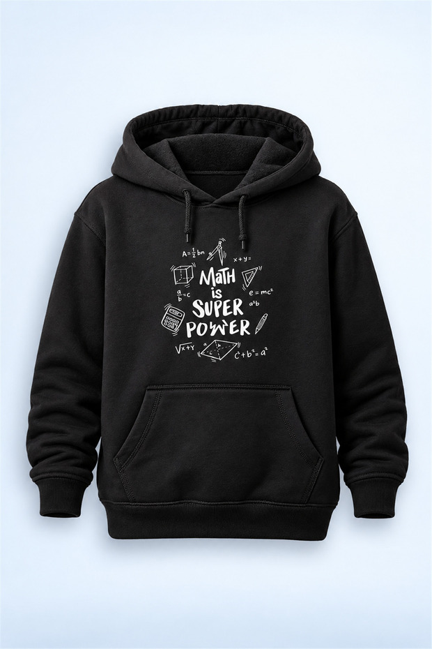 Math Is Super Power Kids' Fleece Hooded Sweatshirt