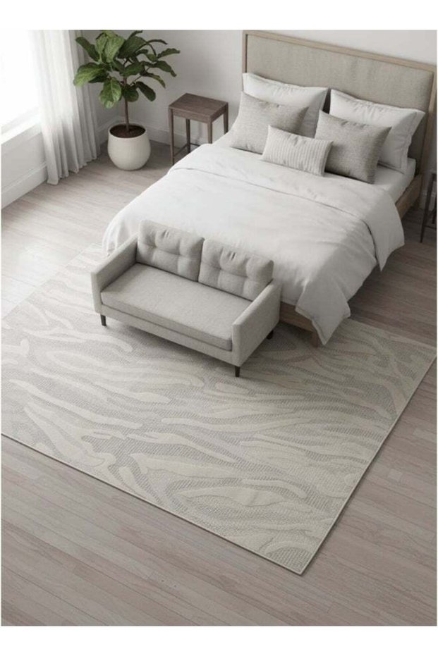Carpet Rug Plaza Ripple Design Cream | Size - 160x230 cm - 5