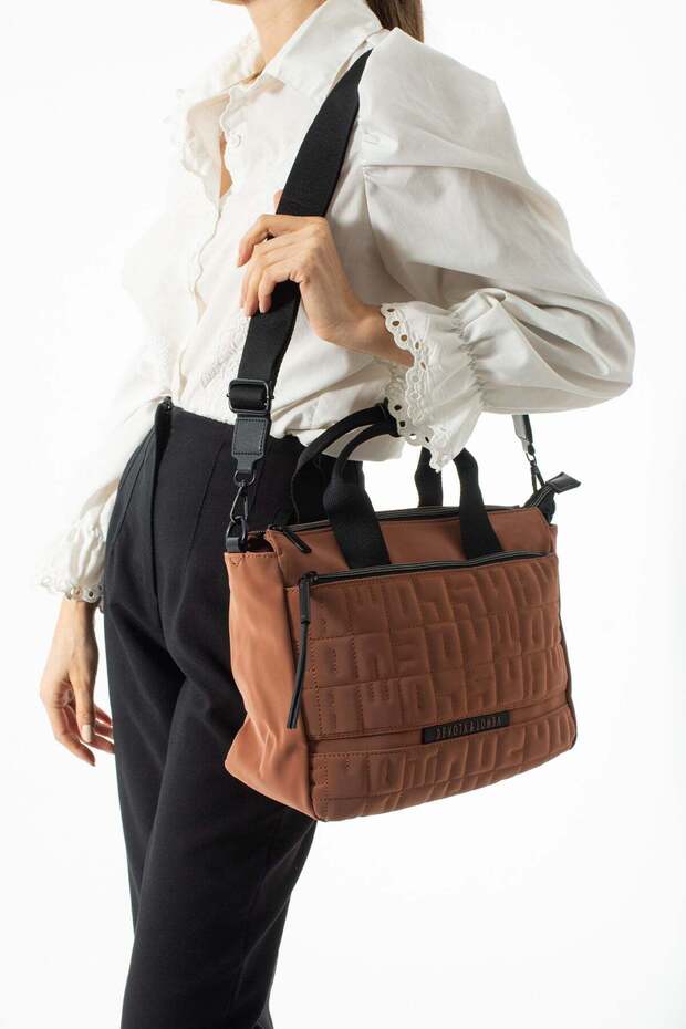 Soft Touch Premium Gummy Fabric, Women's Shoulder Bag - Model: (D&L-14-20A)