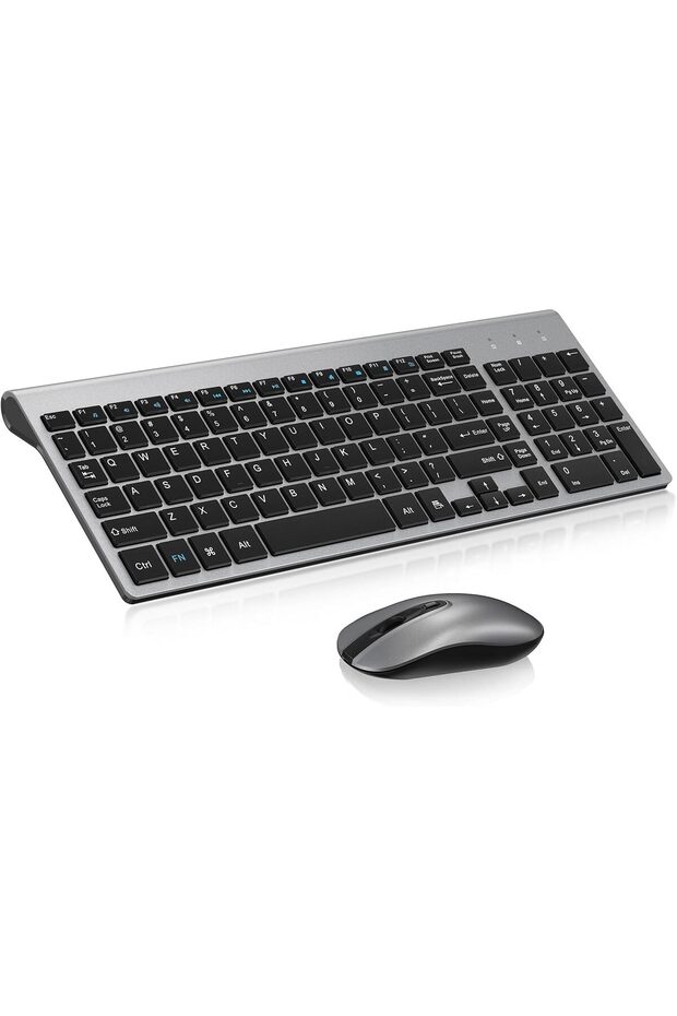 لوحة مفاتيح وفأرة لاسلكية، لوحة مفاتيح EasyTyping KF10 عالية الجودة لأجهزة اللابتوب، اكتب بسهولة ومضاعف الكفاءة.