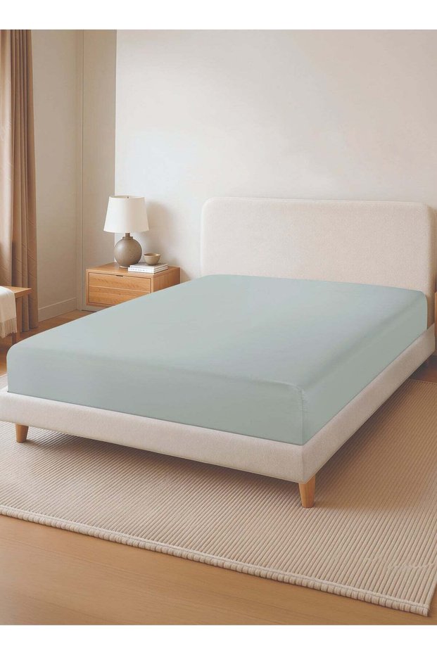 Twin/Double Size Fitted Sheet | Soft 400TC Sateen Cotton Mat