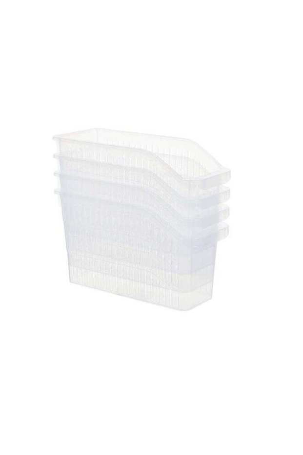 4-Pack Clear Pp Fridge Storage Bins – Small Size, Multi-Purp