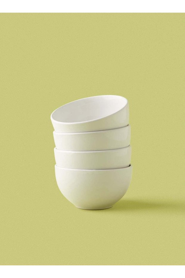 4-Piece Stoneware Bowls Set - White 5.5inch