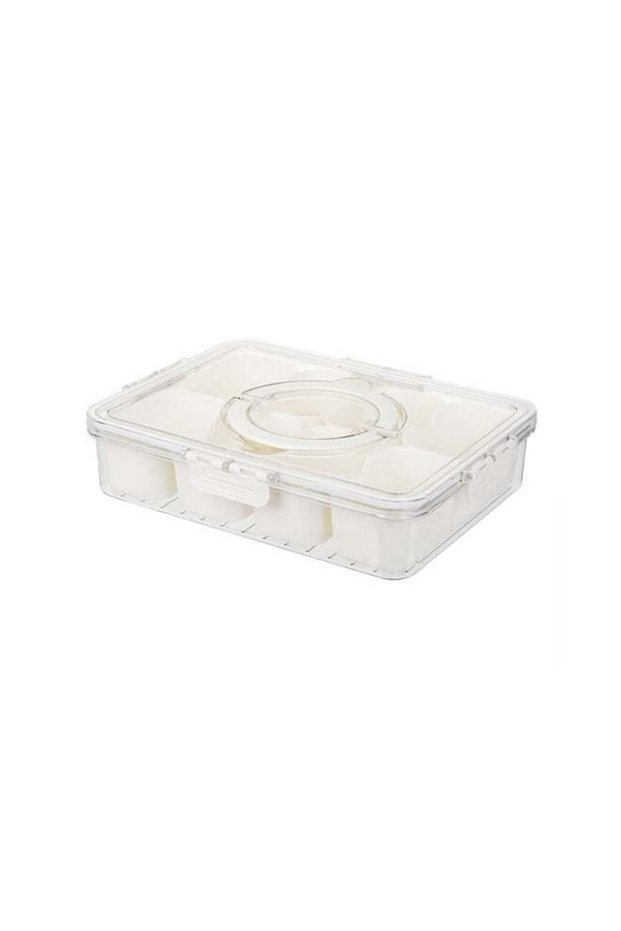 Plastic Fridge Food Storage Container with Lid & Handle | 8-in-1 Fruit & Vegetable Drainer Baskets | Kitchen Organizers