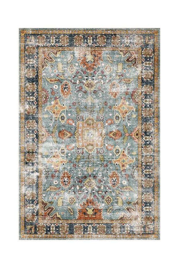 Carpet Rug Anti-Slip- Size- 244 x 305 (8x10 ft) | Color- Blu