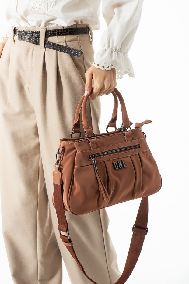 Soft Touch Premium Gummy Fabric, Women's Shoulder Bag - Model: (D&L-14-19I)