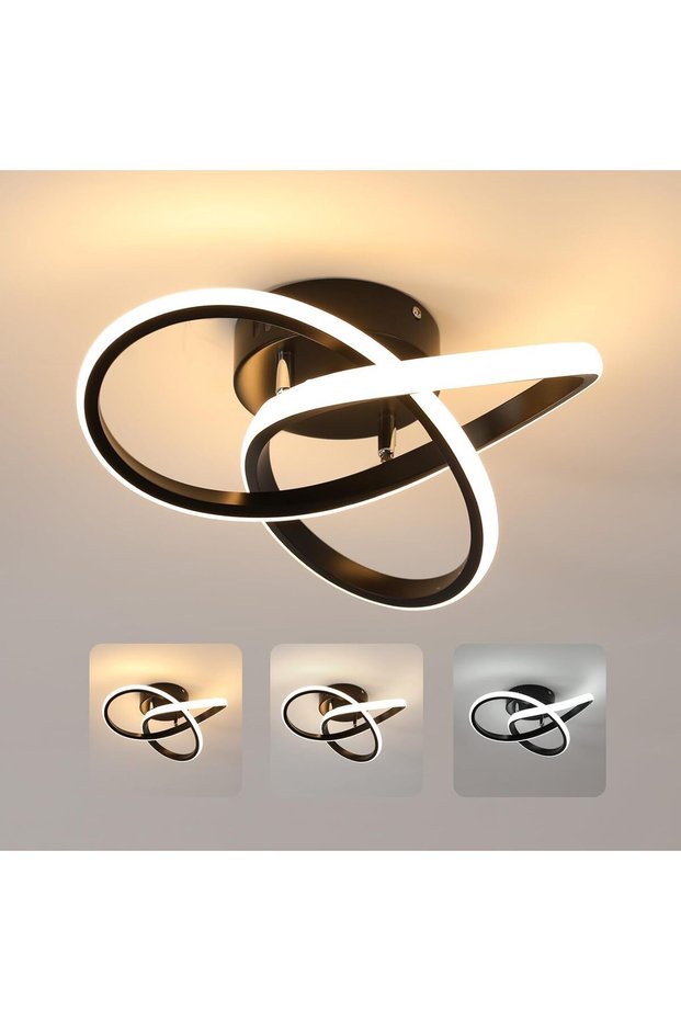 مصابيح سقف LED، إضاءة LED صغيرة حديثة موفرة للطاقة، مصباح دائري بتصميم هندسي على شكل برسيم للردهات