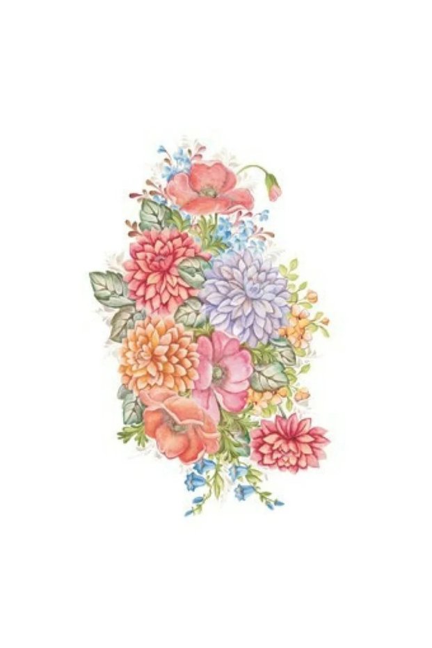 T202 Svetlana Zhurkina 25X35 cm Easy Transfer (Ready Transfer Paper with Floral Pattern)