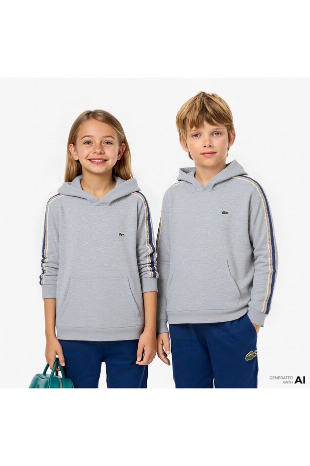 Çocuk Kapüşonlu Gri Sweatshirt