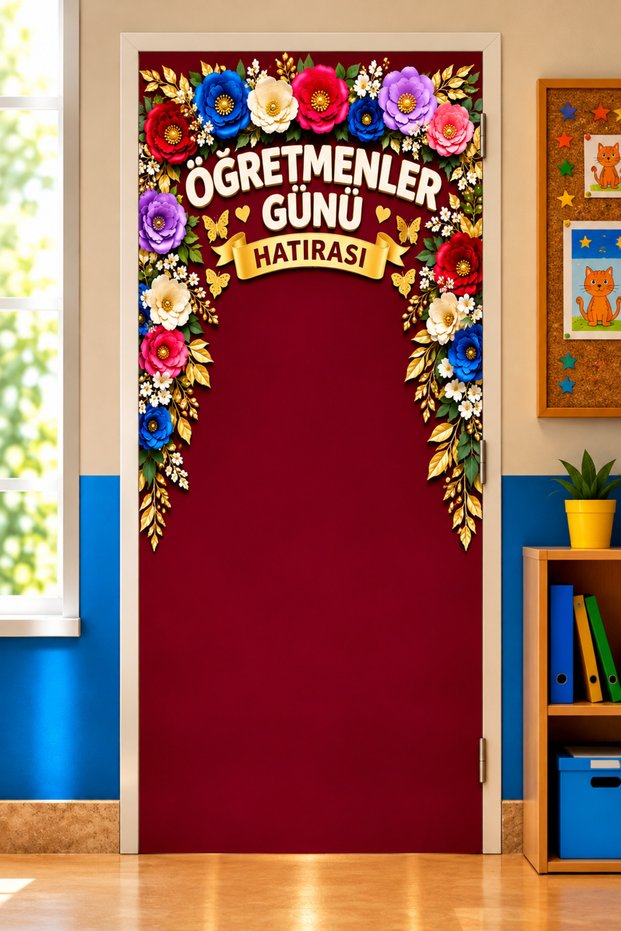 Elastic Door Decoration, Fabric Door Dressing, November 24Th Teachers' Day, Classroom Door, School Event Door Decoration