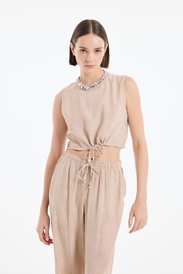 Women's Blouse Blz00468 Beige