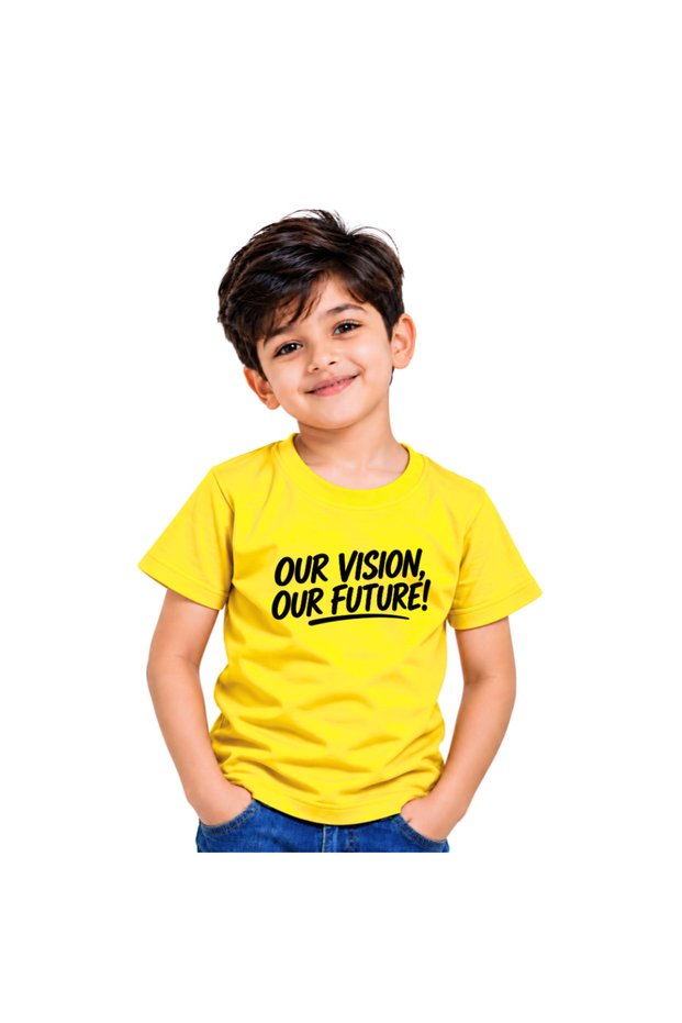 Kids Boys Cotton T-Shirt | Future Week School Vision Design | Short Sleeve