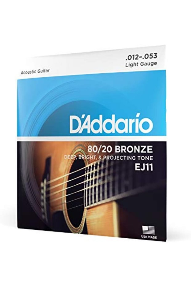 Guitar Strings - Acoustic Guitar Strings - 80/20 Bronze - For 6 String Guitar - Deep, Bright, Projec