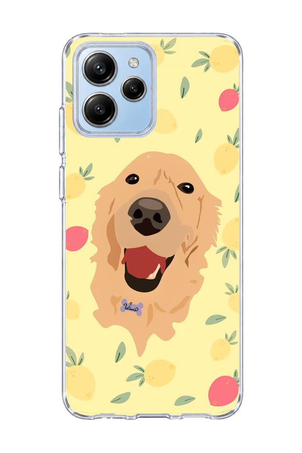 Poco M6 Pro 5g Compatible Yellow Dog Lemon Printed Transparent Phone Case