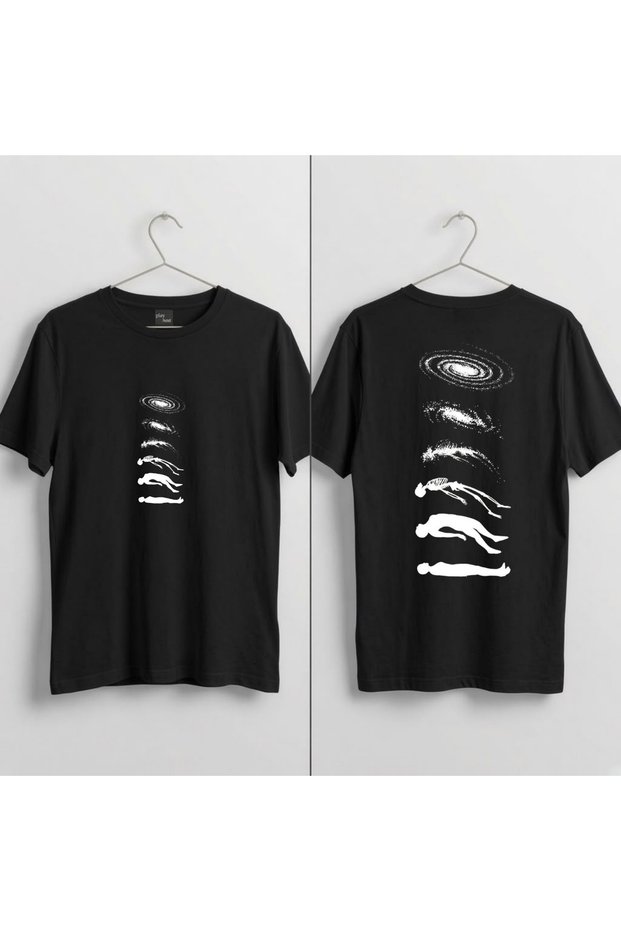 Galaxy Evolution Printed 100% Cotton Crew Neck T-Shirt