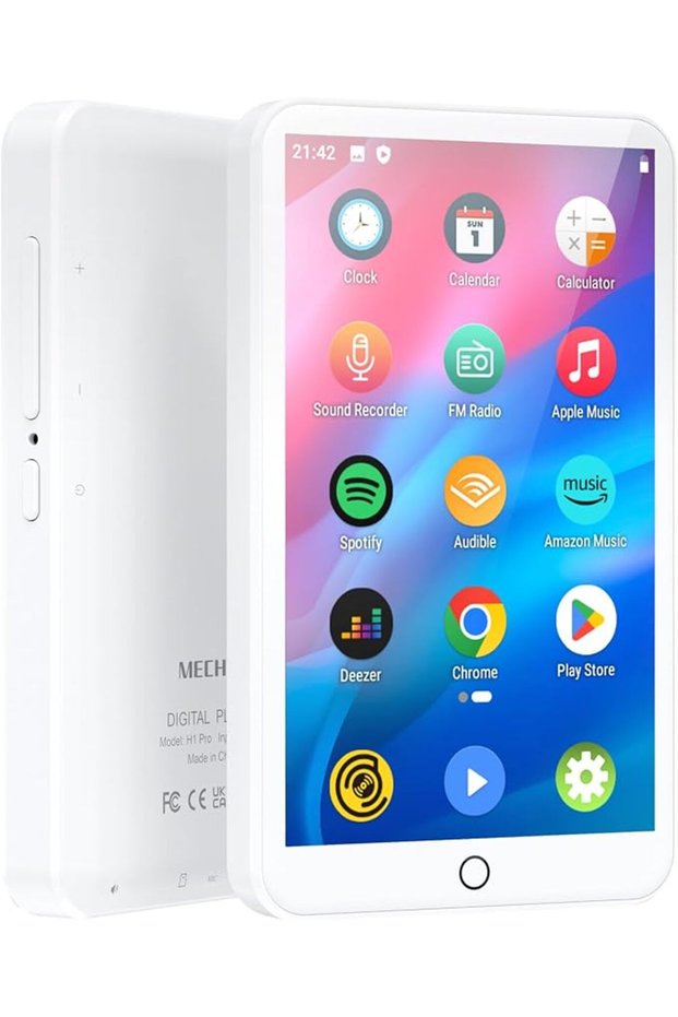 مشغل MP3 سبوتيفاي مع واي فاي وبلوتوث، شاشة لمس 4.0 بوصة، مشغل MP4 بنظام أندرويد 9.0، أوديبل