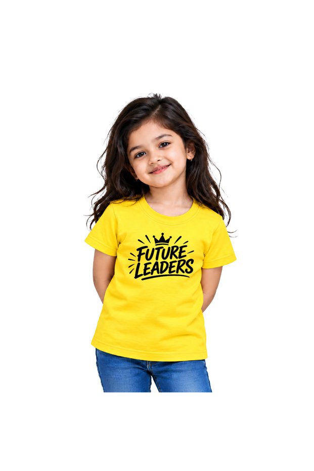 Kids Girls Cotton T-Shirt | Future Week School Vision Design | Short Sleeve