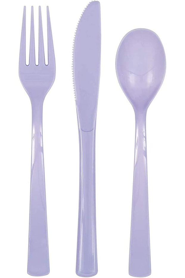 18 ASSORTED CUTLERY LAVENDER