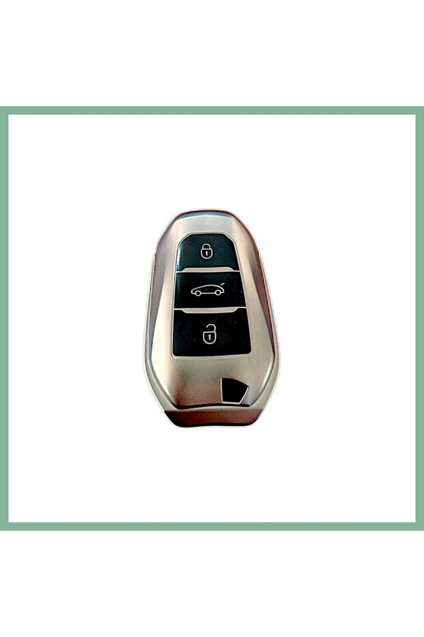 Silicone Auto Key Fob Case Compatible with Peugeot 208-308-508-2008-3008-5008 Key Bsk2026