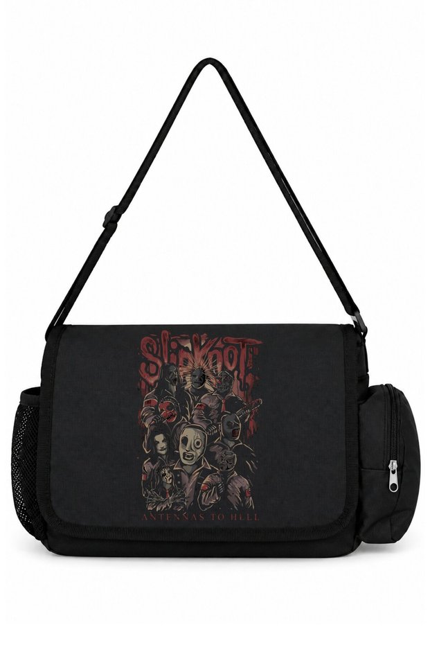 Slipknot Rock Metal Music Band Printed School, Sports, Office Multi-Purpose Messenger Bag
