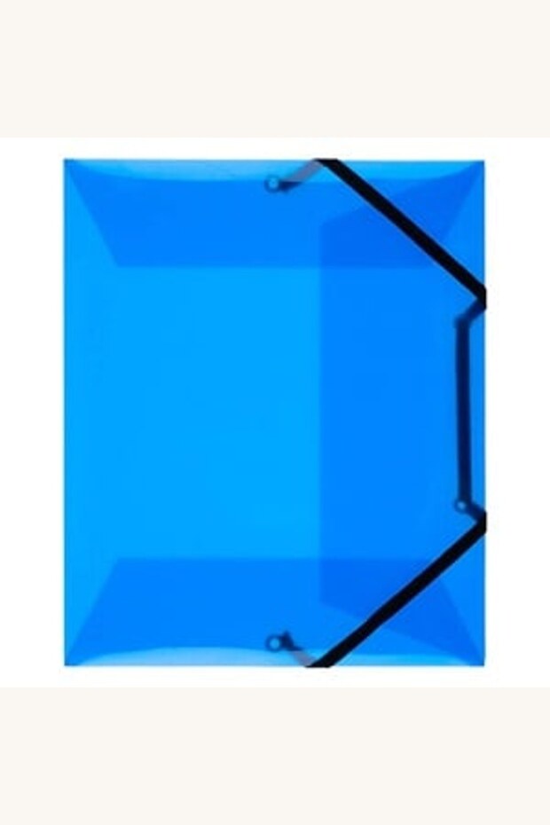Mapa A5 bleu cu elastic pentru documente, 14.5x21cm