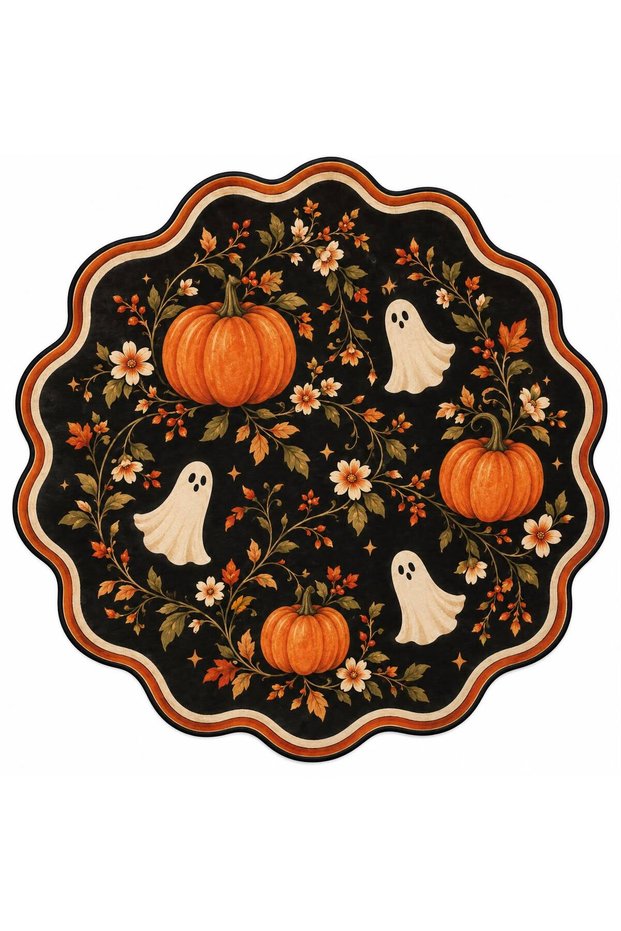 Eta Halloween Themed Pattern Woven Base Decorative Carpet Eta4405