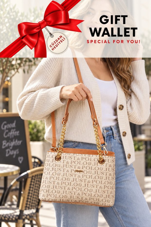Original Women's Shoulder and Hand Bag with Sand Tan Wallet