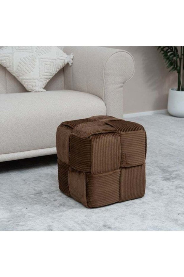 Curdo Square Ottoman | Multi-Functional Stool | Upholstere