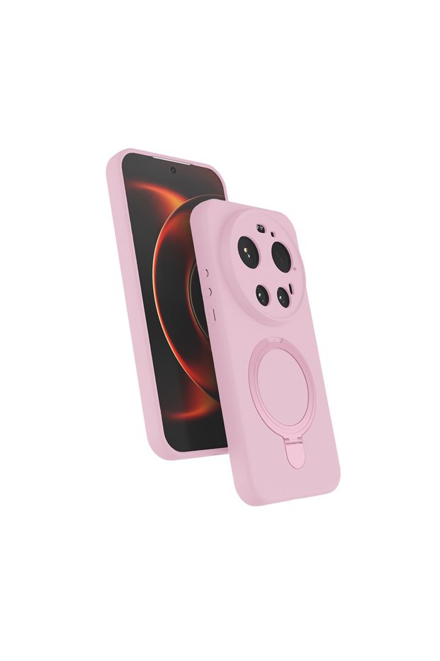 Xiaomi Mi 17 Ultra Compatible Case with Magsafe Ring, Extra Stand, Velvet Soft Colorful Silicone Samara Cover