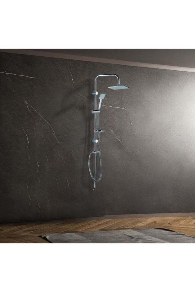 Milano Plus Fire Square Shower Column Set - Chrome| 2 In 1