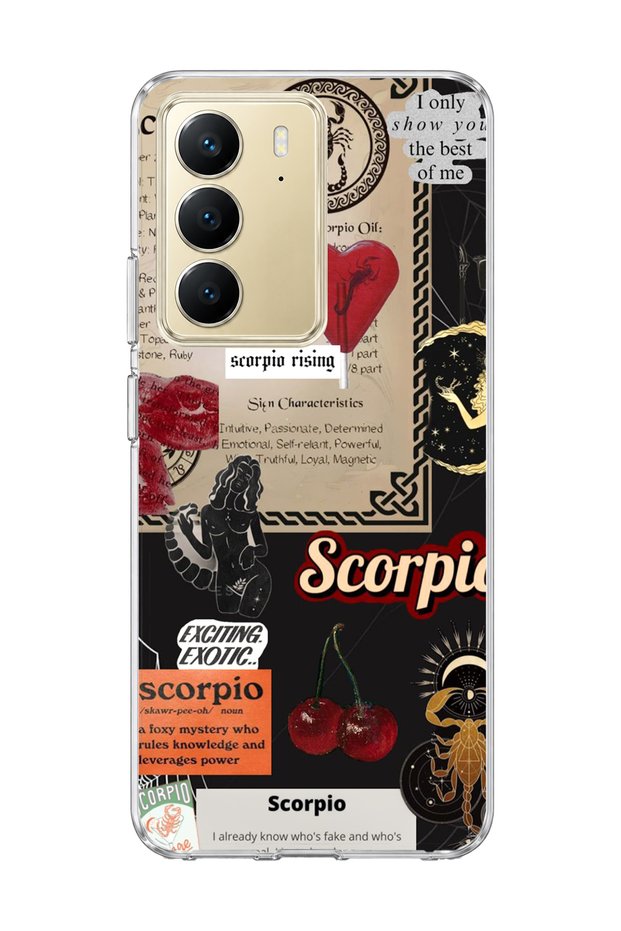 Realme C75 Compatible Scorpio Sign Printed Transparent Phone Case