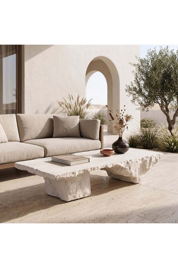 Ancient Slab Mgo Table | All Weather 1 Piece Outdoor Table