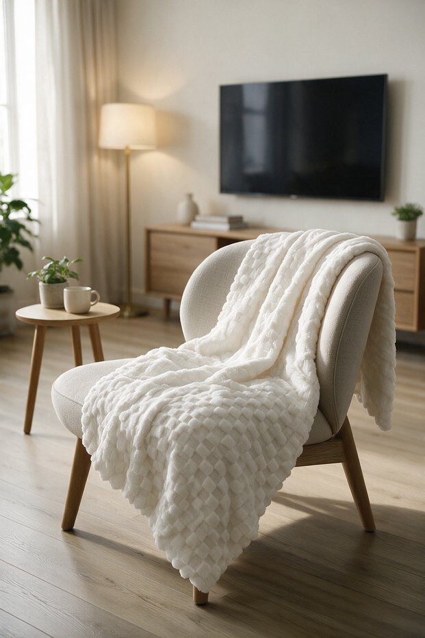 Dolly Wellsoft Plush Tv Blanket Sofa Throw (110 X 160 cm)