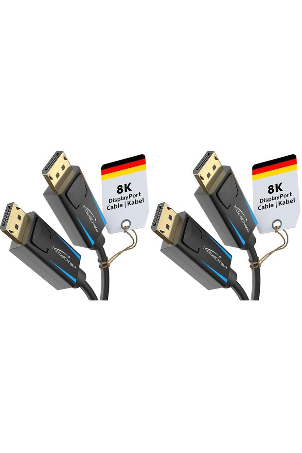 كابل DisplayPort بدقة 4K و8K - بطول 2 متر (عبوة من قطعتين)